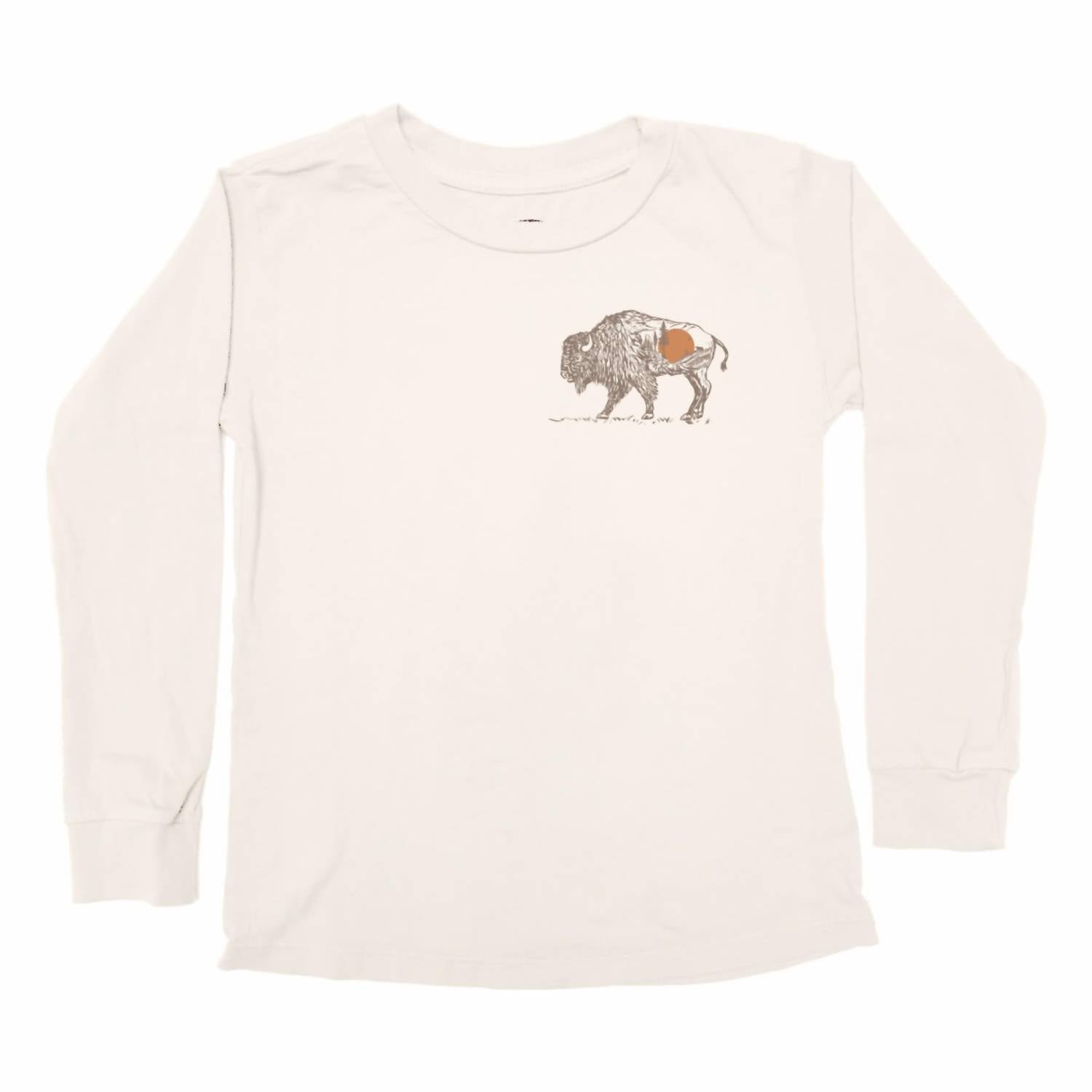 TINY WHALES Kid's Stay Wild Long Sleeve Tee in natural - kids' long sleeve top