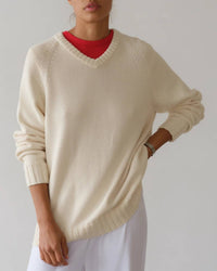 Donni. - Cotton Cashmere V-neck Sweater