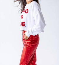 Gameday Social - Arkansas Perkins Chenille Crewneck Top