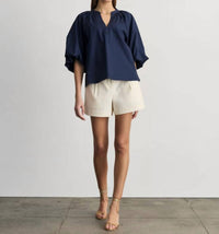 Tanya Taylor - Marine V-neck Balloon Sleeve Top