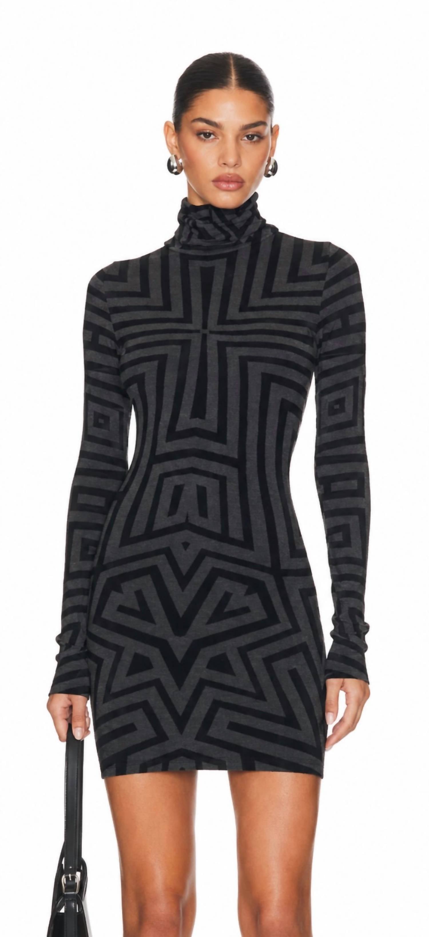 Gareth Pugh - Geometric Mock Neck Bodycon Dress