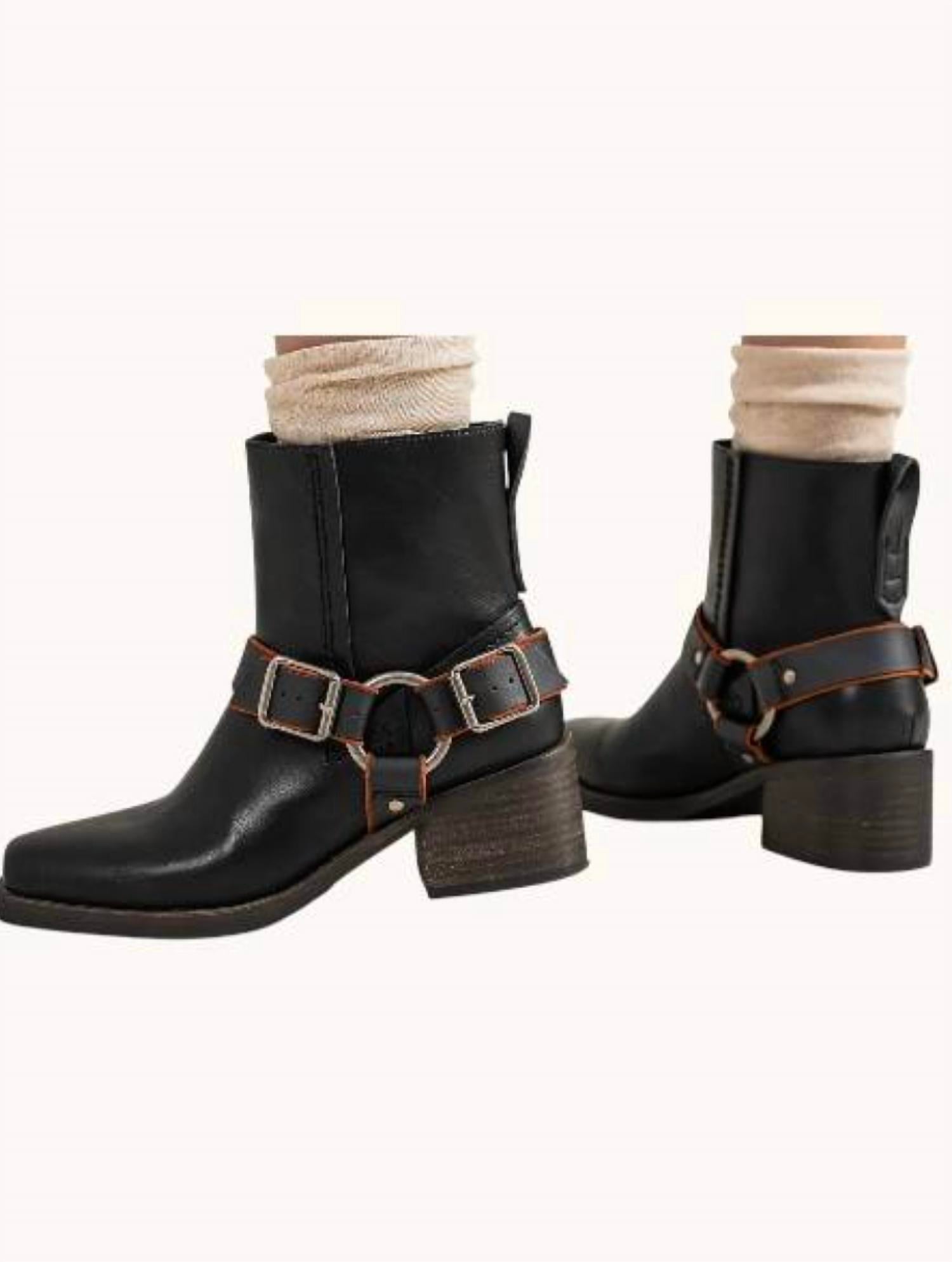 Beast Fashion - Women's Moto Ankle Boots