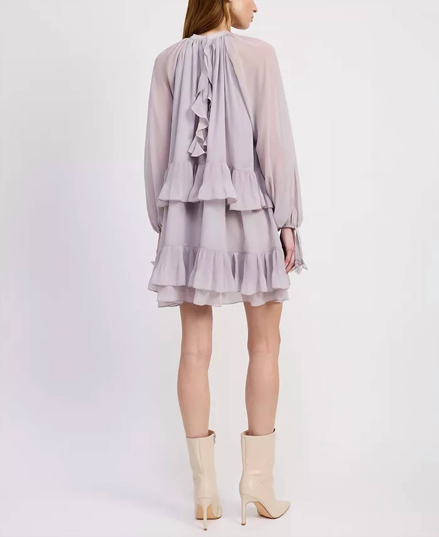 En Saison Nicolette Mini Dress in lavender - women's dress - view 4