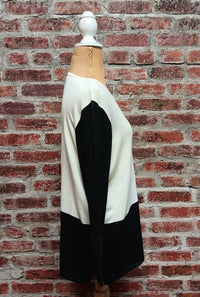 Multiples - Women's Color Block Light Knit Top