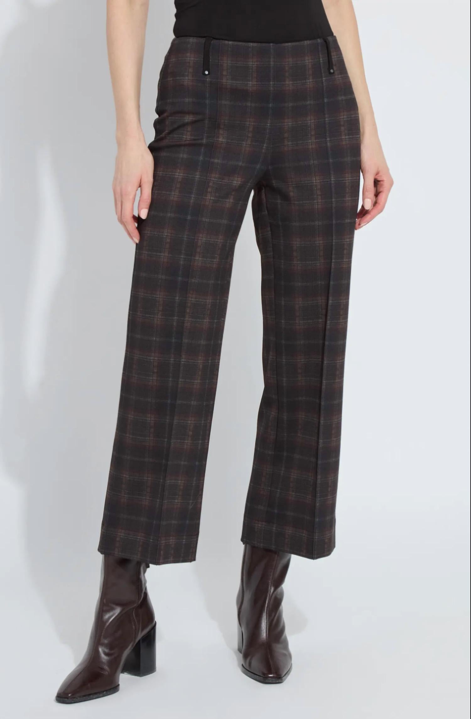 Lysse Women's Livia Crop Pant in dublin plaid - women's pants
