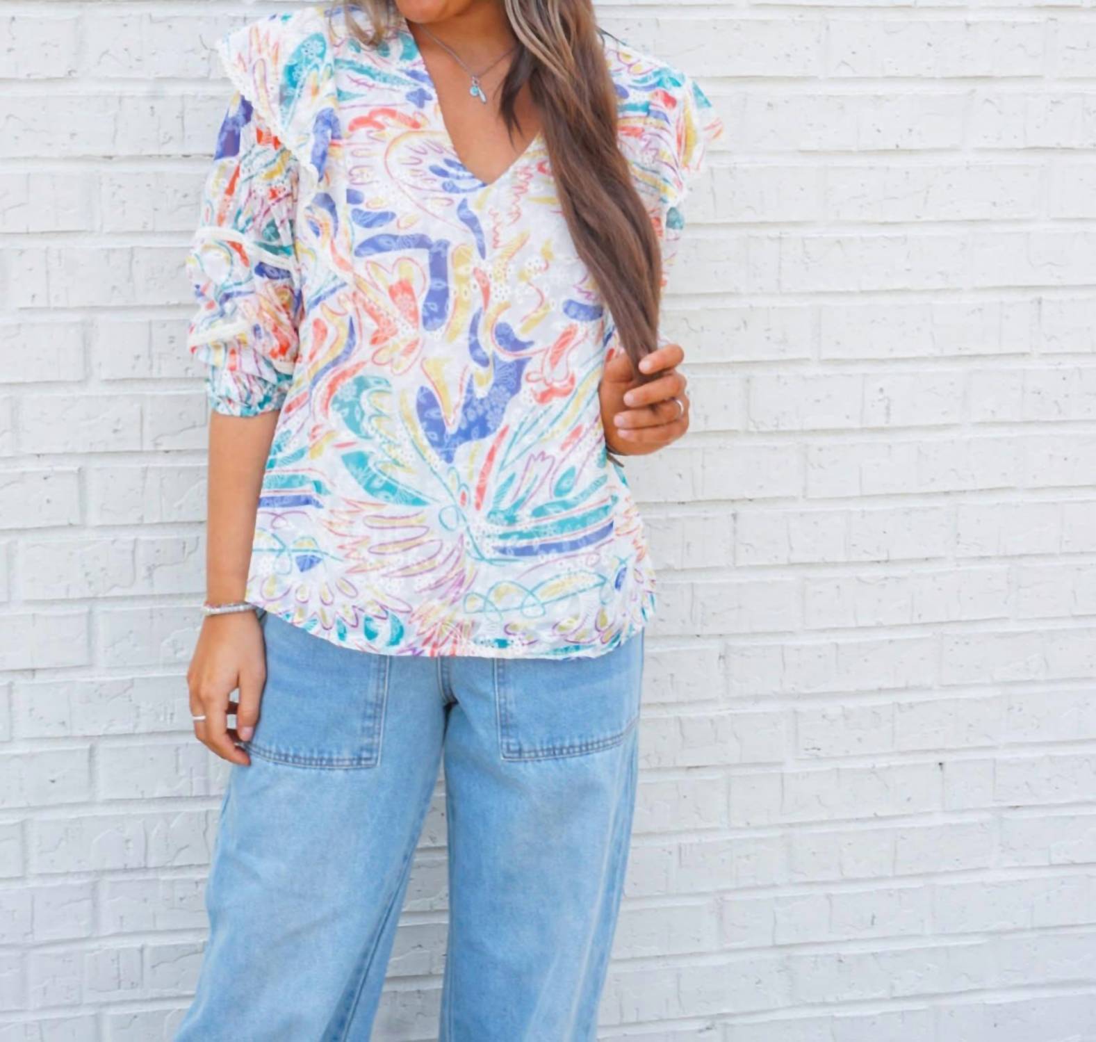 Joy Joy - Eye swirl blouse