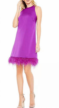 Mac Duggal - Feathered Trapeze Dress