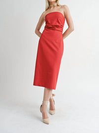 Sage The Label - Take Action Pleated Tube Midi Dress