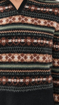 Vince - Fair Isle Polo Sweater