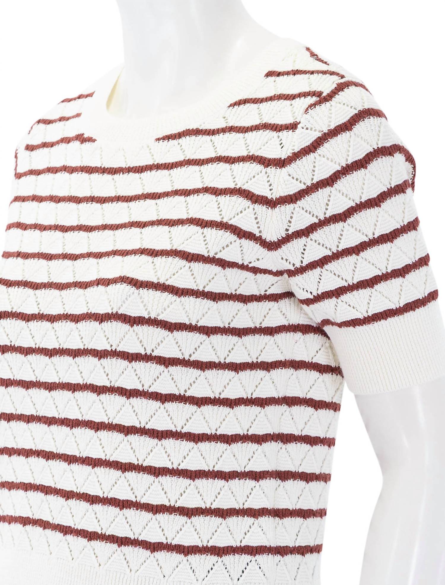STEVE MADDEN Norris Short Sleeve Sweater in marshmallow - women's sweater - view 4