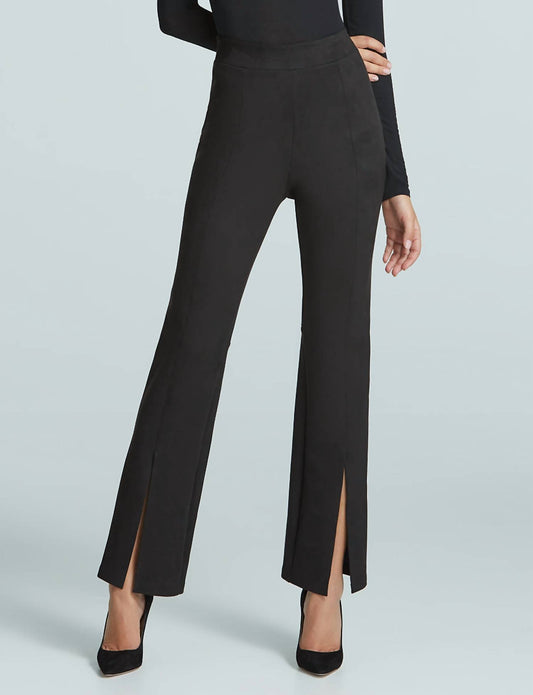 Suede Split Front Pant