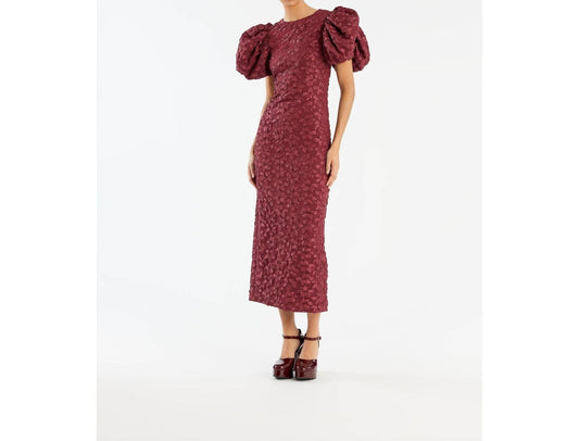 Rotate - Jacquard Midi Puffy Dress