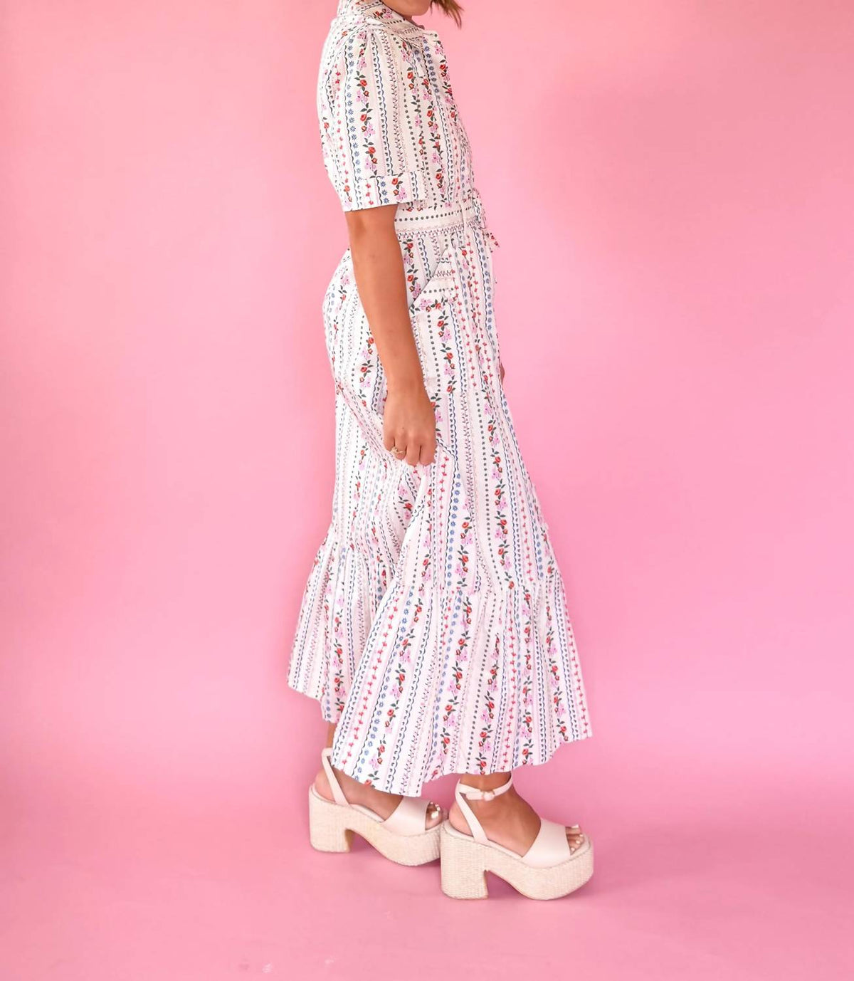 Karlie - French Floral Pocket Maxi Dress