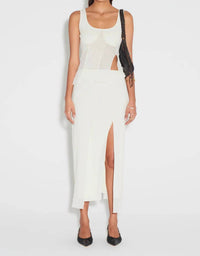 Hansen & Gretel Moloko Skirt in ecru net - women's skirt