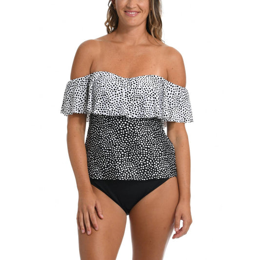 24Th & Ocean - Vacation Spot Off Shoulder Tankini Top