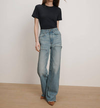 Veronica Beard Damian Top in navy - women's t-shirt