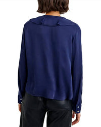 Bella Dahl - Long Sleeve Ruffle V-neck Blouse