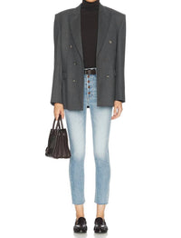 Mother Skinny Pixie Dazzler Ankle Fray Jeans in ivy league cowboy - women's jeans - view 5