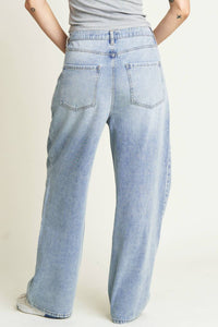 Oliver Logan Thompson Low Slung Trouser in blue - women's jeans - alternate view