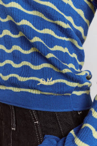 Damson Madder - Silvia Knitted Stripe Polo Sweater