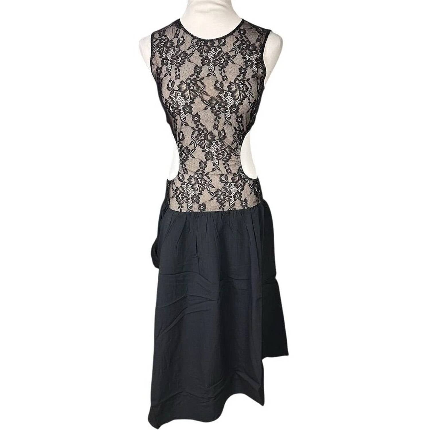 We Wore What - Women's Cut Out Asymmetrical Midi Dress