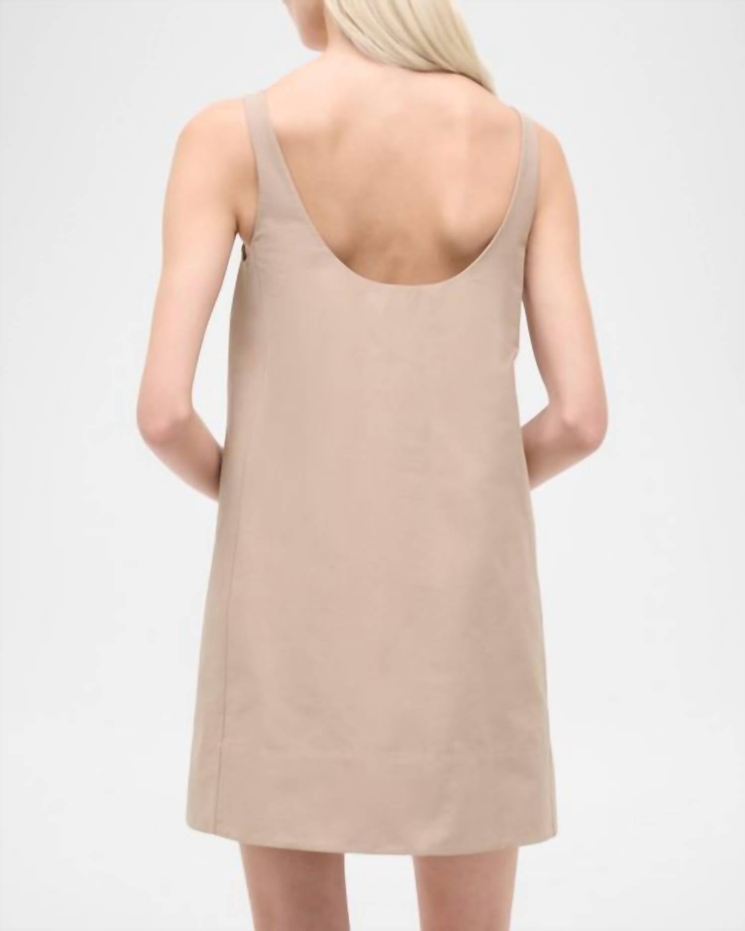 STAUD Glade Mini Dress in desert - women's dress - detail view