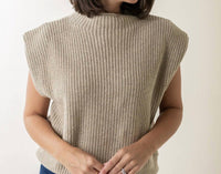 En Saison Kanika Knit Vest in natural - women's shirt
