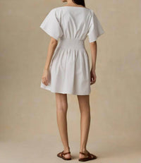 Faherty - Coastal Poplin Elia Mini Smock Dress
