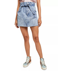 Free People Tie Waist Jean Skirt in mid indigo - women's skirt