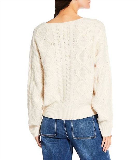 Dear John Denim - Lexi Cable Knit V Neck Sweater