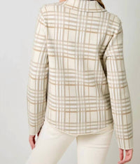Mystree - Check Patterned Sweater Jacket
