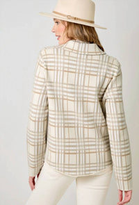 Mystree - Check Patterned Sweater Jacket