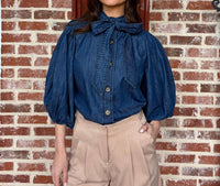 Marie Oliver - Navi Button Front Top