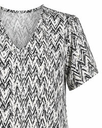 Lulu-B - Women's Upf 50+ V-neck Short Sleeve Top