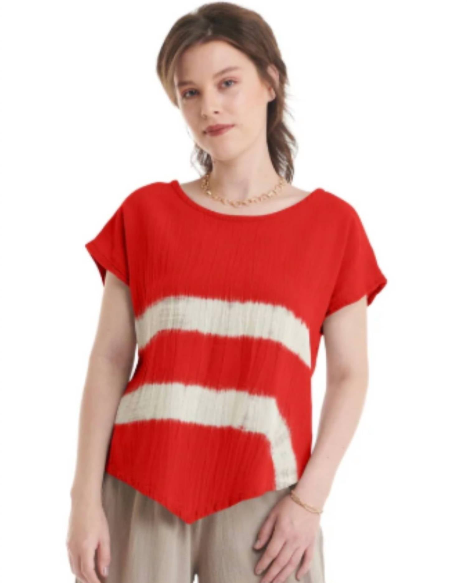 Oh My Gauze! Grace Cotton Top in pepper - women's t-shirt - alternate view