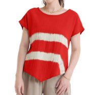 Oh My Gauze! Grace Cotton Top in pepper - women's t-shirt - detail view
