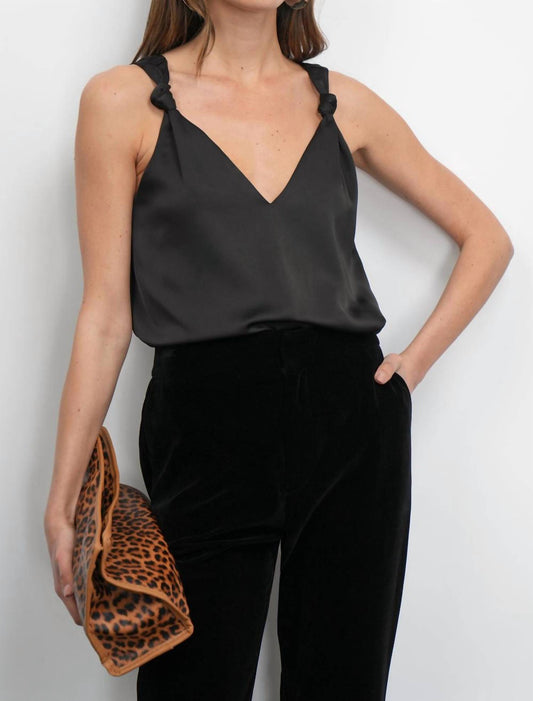 Greylin - Kassi Shoulder Knot Satin Top