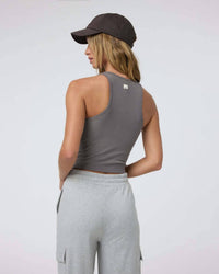 Vuori Pose Plyo Tank Top in chia - women's tank top - detail view
