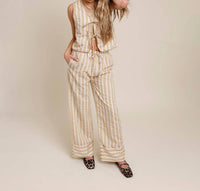 Line And Dot - Monaco Stripe Down Pants