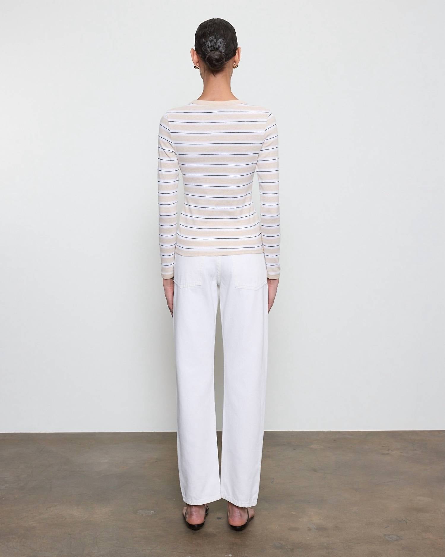 Enza Costa - Cotton Stripe Classic Long Sleeve Tee
