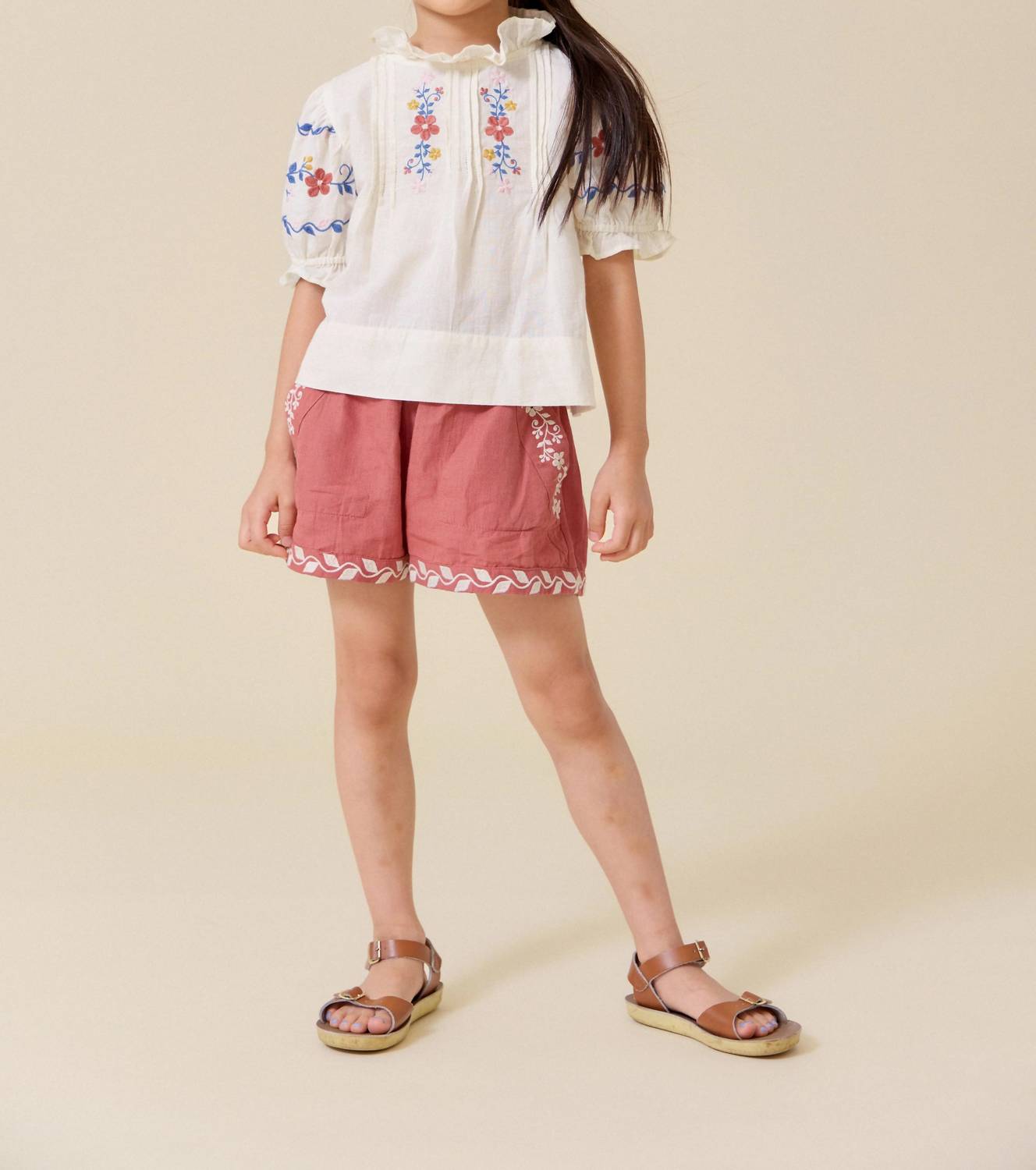 Lali - Girl's Luna Top And Paperbag Shorts
