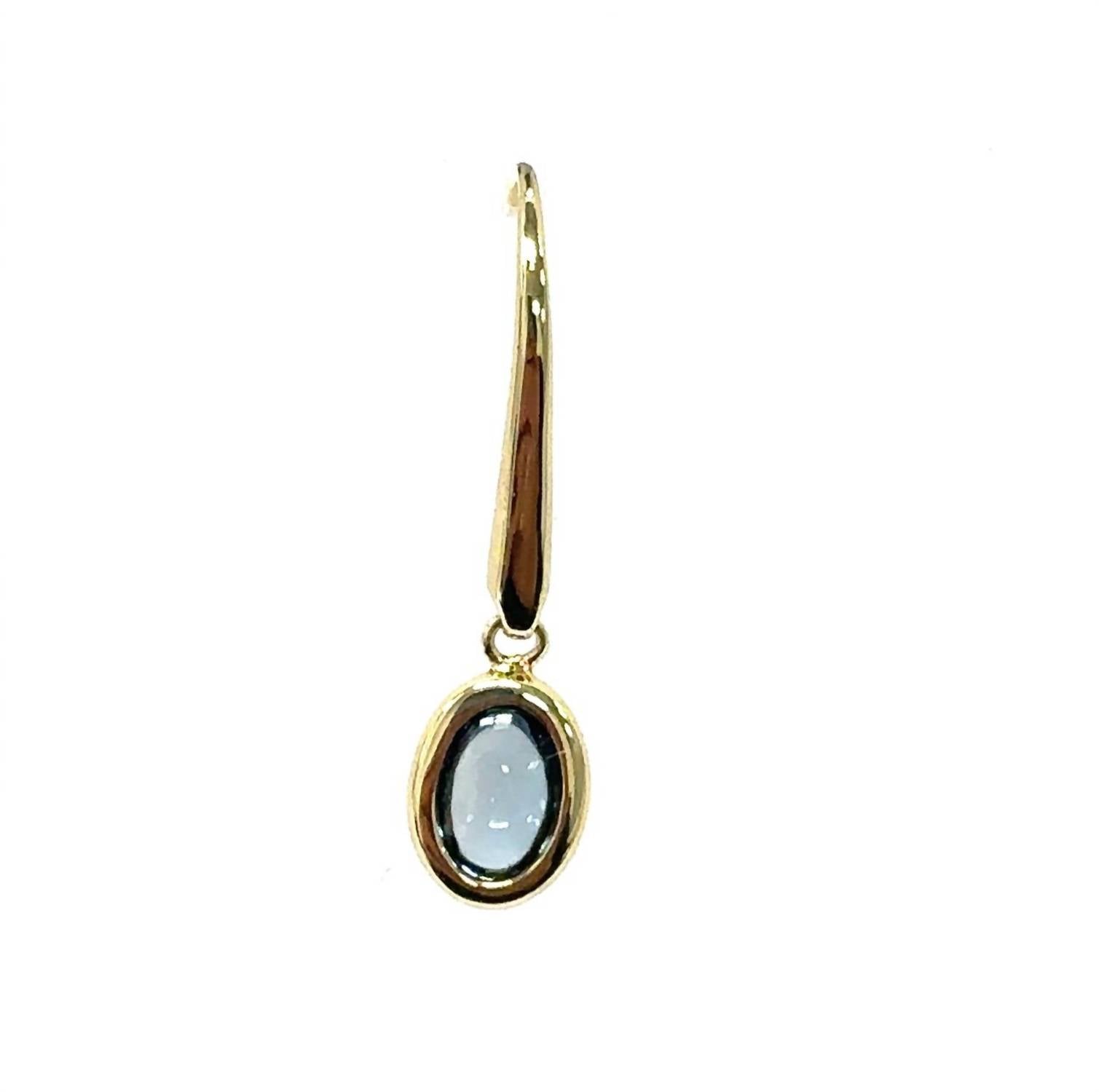 Aamiaa - Color Candy Collection Earrings With 6x4 Oval Blue Topaz