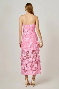 Endless Rose - Floral Embroidery Strapless Dress