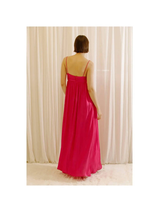 Satin & Crepe Maxi Dress