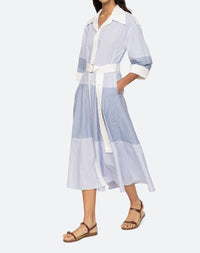 Sea - Helmi Striped Shirting Shirt Dress