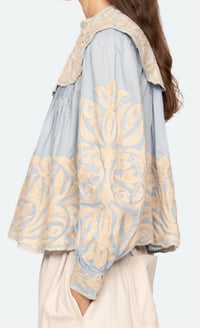Sea - Alexandra Embroidery Long Sleeve Blouse
