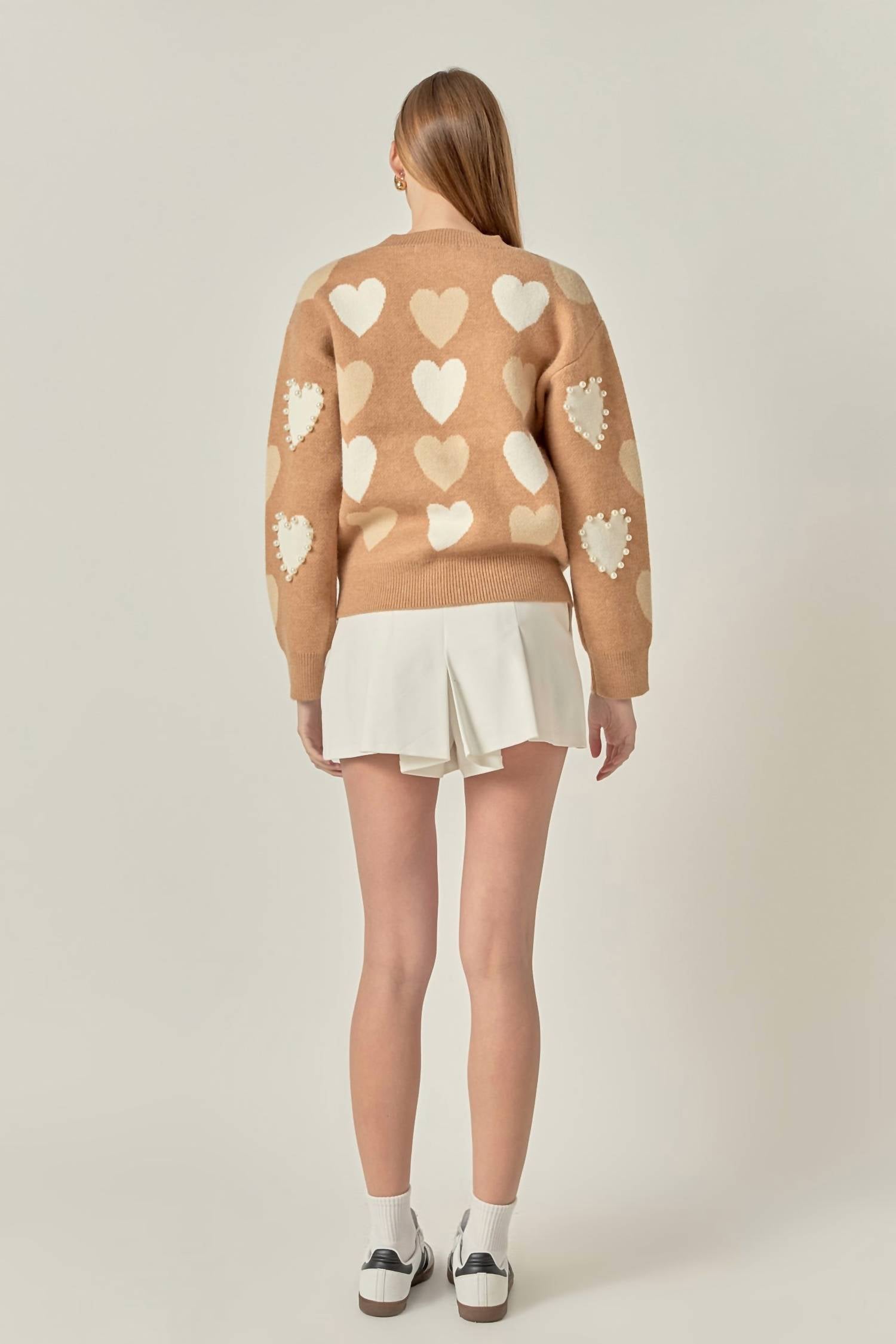 English Factory - Dolly Heart And Pearl Sweater