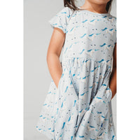 Kickee - Flutter Sleeve Twirl Dress with Pockets