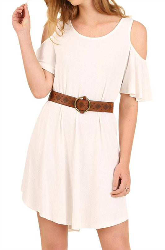 Umgee - Cold Shoulder Butterfly Sleeve Dress