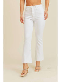 Just Black Denim - High Rise Tonal Crop Flare Short Jeans